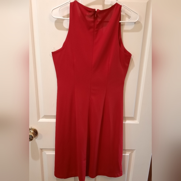 Express Red Wrap Front Sleeveless Dress size 9/10 - Picture 9 of 14
